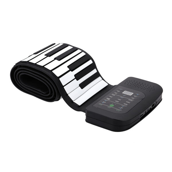 Portable 88 Keys Silicone Flexible Roll Up Piano Foldable Keyboard Hand-rolling Piano with Battery